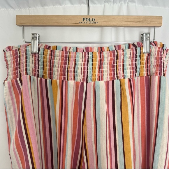 Torrid Women's Striped Poly Blend Smock Waist Beach Shorts Size 1 Multicolor NWT - Picture 4 of 7